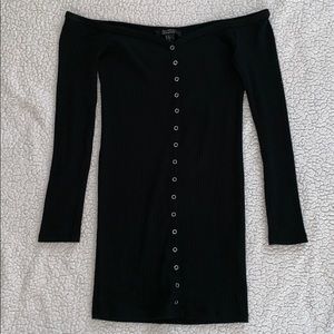 Forever 21 Button Black Dress